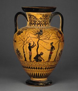 Olives cueillette British museum grece antique 520 vase alimentation huile histoire